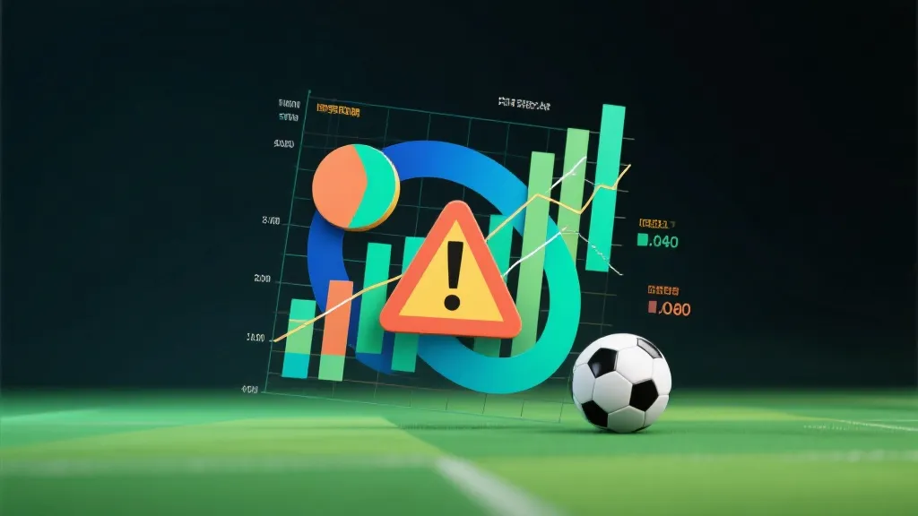 图表与足球元素的风险提示视觉